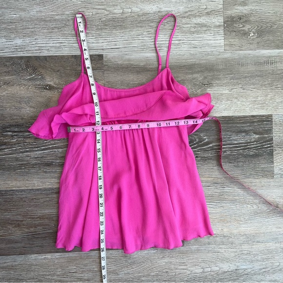 BCBG tiered magenta ruffle tank - Picture 12 of 12